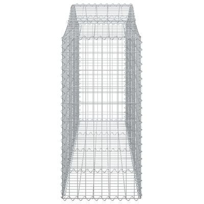 vidaXL Schanskorven 15 st gewelfd 200x50x120/140 cm ijzer