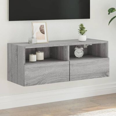 vidaXL Tv-wandmeubel 80x30x30 cm bewerkt hout grijs sonoma eikenkleur