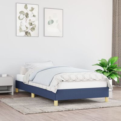 vidaXL Bedframe stof blauw 90x190 cm