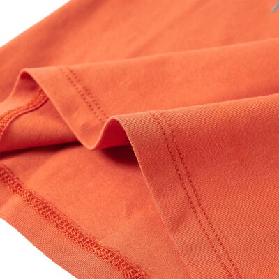 Kindershirt met lange mouwen 92 oranjebruin