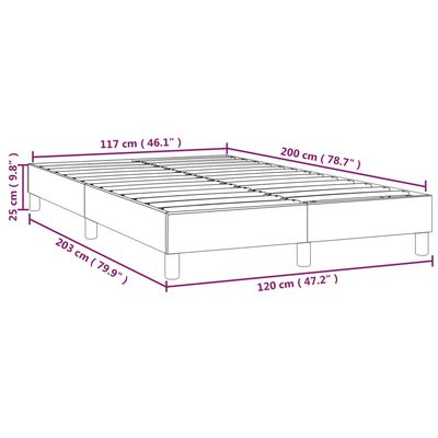 vidaXL Bedframe fluweel zwart 120x200 cm