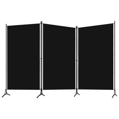 vidaXL Kamerscherm met 3 panelen 260x180 cm zwart