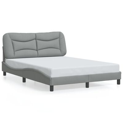 vidaXL Bedframe zonder matras stof lichtgrijs 140x200 cm