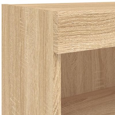 vidaXL 6-delige Tv-wandmeubelset met LED bewerkt hout sonoma eiken