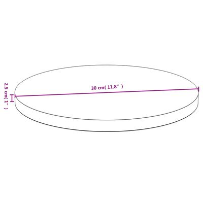 vidaXL Tafelblad Ø 30x2,5 cm bamboe