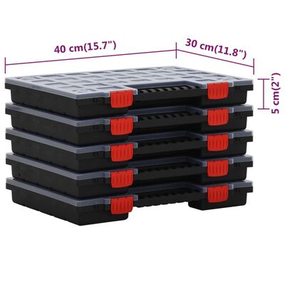 vidaXL Assortimentsdozen 10 st 40x30x5 cm polypropeen