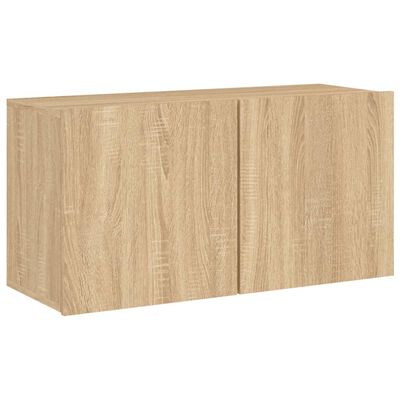 vidaXL Tv-meubel wandgemonteerd 80x30x41 cm sonoma eikenkleurig