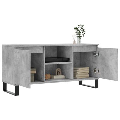 vidaXL Tv-meubel 104x35x50 cm bewerkt hout betongrijs