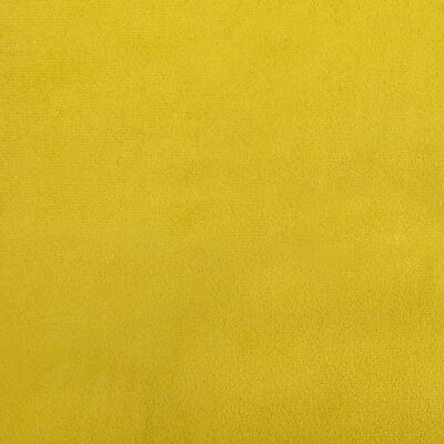 vidaXL Driezitsbank met sierkussens 180 cm fluweel geel