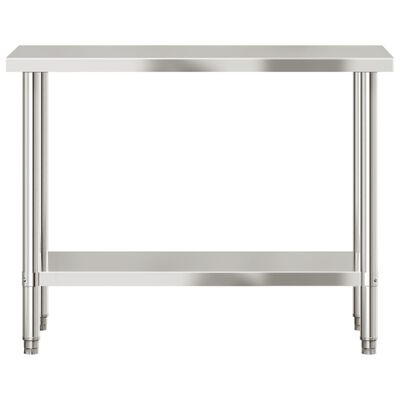 vidaXL Keukenwerktafel 110x55x85 cm roestvrij staal