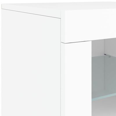 vidaXL Dressoir met LED-verlichting 202x37x67 cm wit