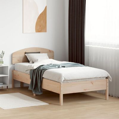 vidaXL Bedframe zonder matras massief grenenhout 75x190 cm