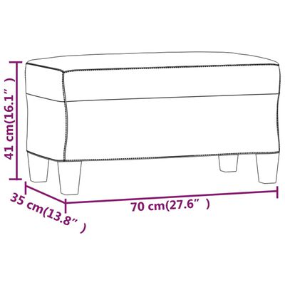 vidaXL Bankje 70x35x41 cm kunstleer bruin