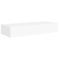 vidaXL Wandschap met lade 60x23,5x10 cm MDF wit