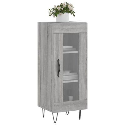 vidaXL Dressoir 34,5x34x90 cm bewerkt hout grijs sonoma eikenkleurig