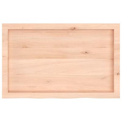 vidaXL Wastafelblad 80x50x(2-4) cm onbehandeld massief hout