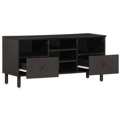 vidaXL Tv-meubel 100x33x46 cm massief mangohout zwart