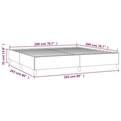 vidaXL Bedframe zonder matras stof lichtgrijs 200x200 cm