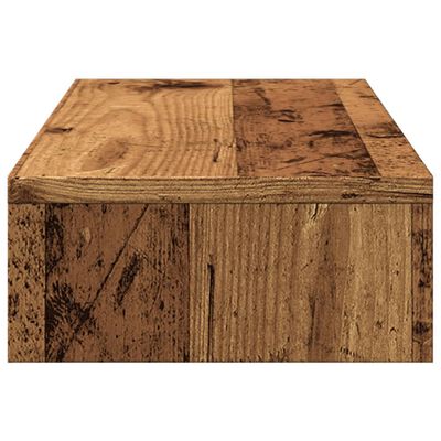 vidaXL Monitorstandaard verstelbaar 60x24x10,5 cm hout oud houtkleurig