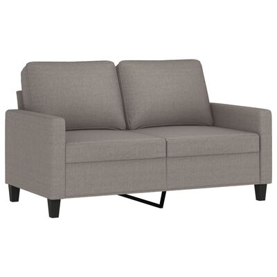 vidaXL 2-delige Loungeset met kussens stof taupe