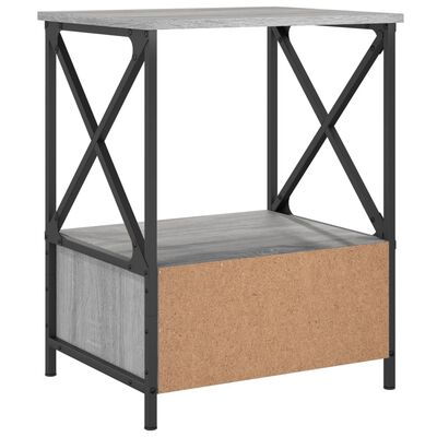 vidaXL Nachtkastjes 2 st 50x41x65 cm bewerkt hout grijs sonoma eiken