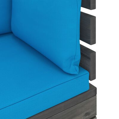 vidaXL 7-delige Loungeset met kussens pallet massief grenenhout