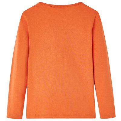 Kindershirt met lange mouwen 104 oranjebruin