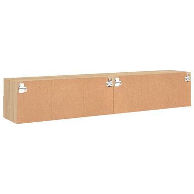 vidaXL Tv-wandmeubels 2 st 80x30x30 cm bewerkt hout sonoma eikenkleur