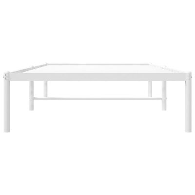 vidaXL Bedframe metaal wit 90x200 cm