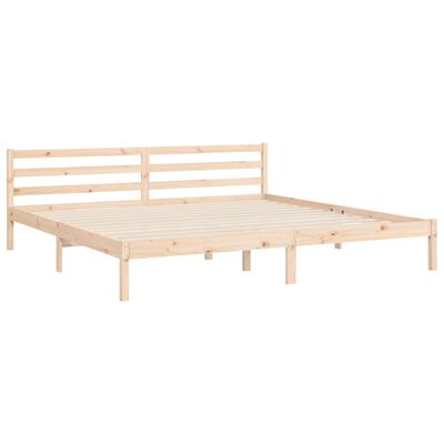 vidaXL Bedframe met hoofdbord massief hout