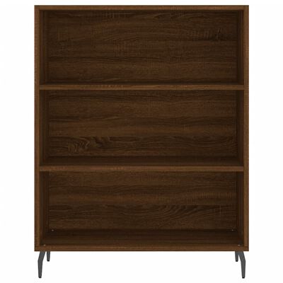 vidaXL Hoge kast 69,5x34x180 cm bewerkt hout bruin eikenkleur