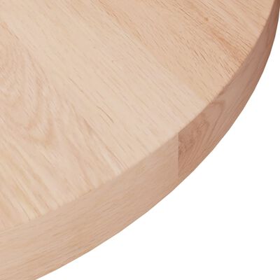 vidaXL Tafelblad rond Ø50x2,5 cm onbehandeld massief eikenhout