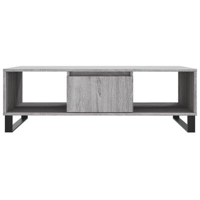 vidaXL Salontafel 104x60x35 cm bewerkt hout grijs sonoma