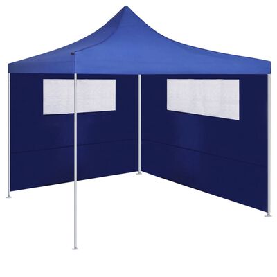 vidaXL Prieelzijwand met ramen 6x2 m blauw