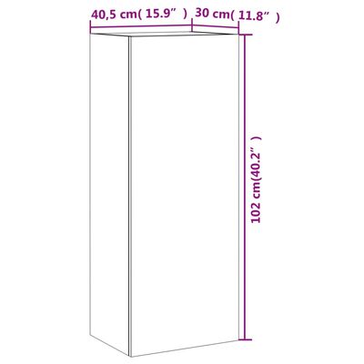 vidaXL Tv-wandmeubel 40,5x30x102 cm bewerkt hout grijs sonoma