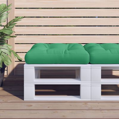 vidaXL Palletkussen 50x50x12 cm stof groen