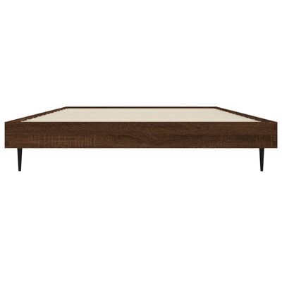 vidaXL Bedframe zonder matras bewerkt hout bruin eikenkleur 90x190 cm