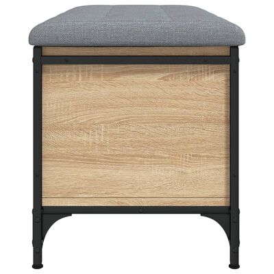 vidaXL Opbergbankje 82x42x45 cm bewerkt hout sonoma eikenkleurig