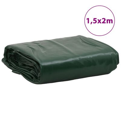 vidaXL Dekzeil 650 g/m² 1,5x2 m groen