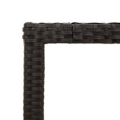 vidaXL Tuintafel met acaciahouten blad 190x90x75 cm poly rattan zwart