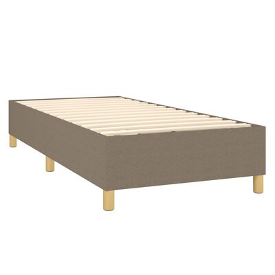 vidaXL Boxspring met matras stof taupe 80x200 cm