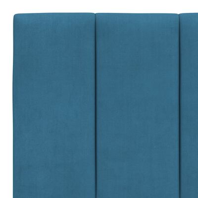 vidaXL Bed met matras fluweel blauw 160x200 cm