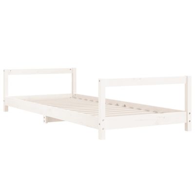 vidaXL Kinderbedframe 90x190 cm massief grenenhout wit