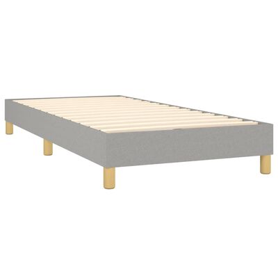 vidaXL Boxspring met matras stof lichtgrijs 90x190 cm