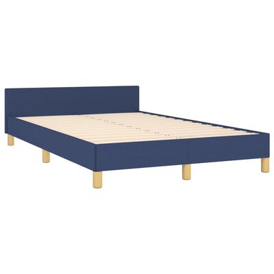 vidaXL Bedframe met hoofdbord stof blauw 120x190 cm