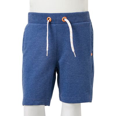 Kindershorts met trekkoord 140 gemêleerd donkerblauw