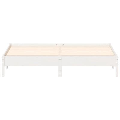 vidaXL Bedframe zonder matras massief grenenhout wit 180x200 cm