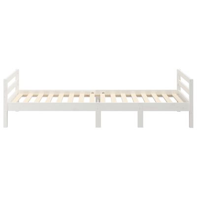 vidaXL Bedframe zonder matras massief grenenhout wit 90x200 cm