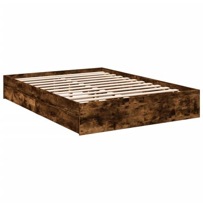 vidaXL Bedframe met lades bewerkt hout gerookt eikenkleurig 140x200 cm