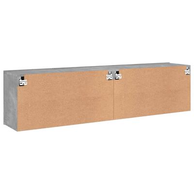 vidaXL Tv-meubels 2 st wandgemonteerd 80x30x41 cm betongrijs